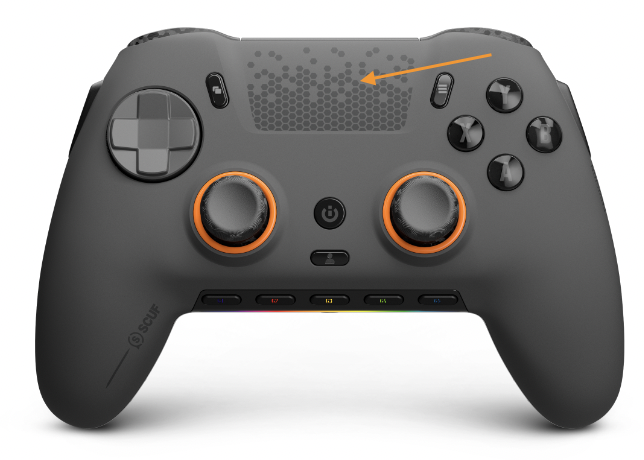 Envision seal of approval is under the faceplate in the middle of the controller